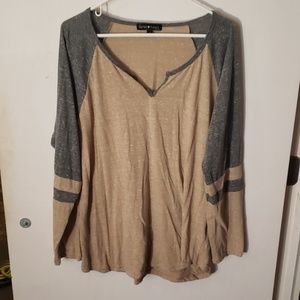 Raglan football style shirt